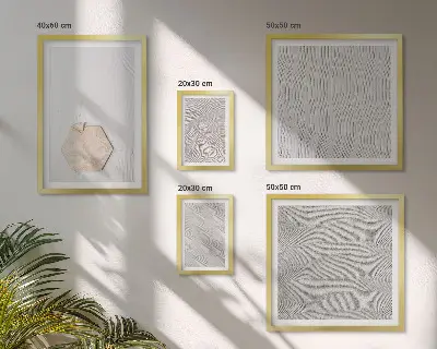 Poliptic înrămat cu texturi nisipoase în stil boho ușor