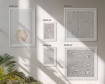 Poliptic înrămat cu texturi nisipoase în stil boho ușor