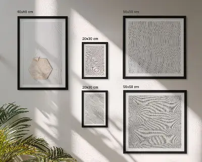 Poliptic înrămat cu texturi nisipoase în stil boho ușor