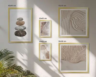 Set de tablouri decorative de perete forme abstracte în culori pastelate