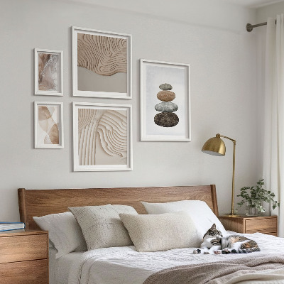 Decorațiune de perete set tablouri Forme pastelate abstracte