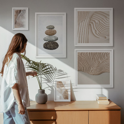 Decorațiune de perete set tablouri Forme pastelate abstracte