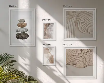 Set de tablouri decorative de perete forme abstracte în culori pastelate