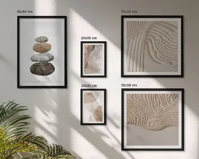 Set de tablouri decorative de perete forme abstracte în culori pastelate