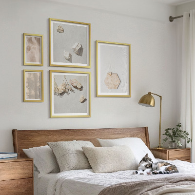 Polyptic înrămat Texturi naturale subtile în stil boho