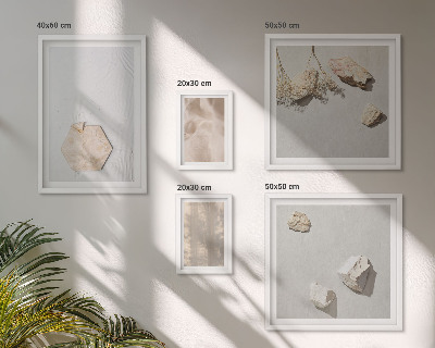 Polyptic înrămat Texturi naturale subtile în stil boho