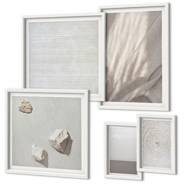 Decorațiune de perete set tablouri Texturi delicate boho ale naturii