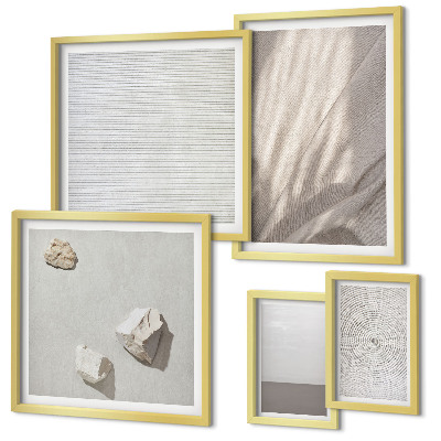 Decorațiune de perete set tablouri Texturi delicate boho ale naturii