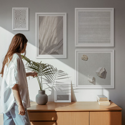 Decorațiune de perete set tablouri Texturi delicate boho ale naturii