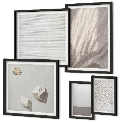 Decorațiune de perete set tablouri Texturi delicate boho ale naturii