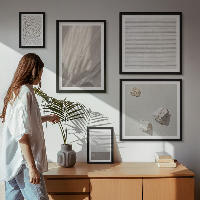 Decorațiune de perete set tablouri Texturi delicate boho ale naturii