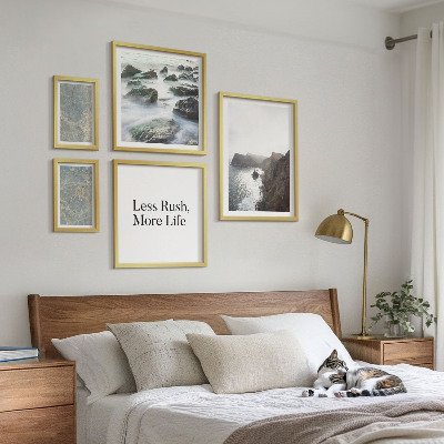Decorațiune de perete set tablouri Melancolie de marmură verde