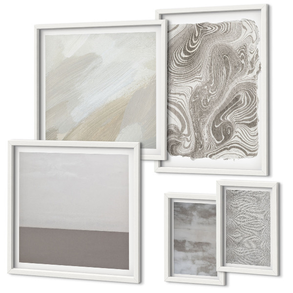 Polyptic înrămat Modele abstracte industriale