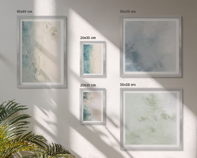 Decorațiune de perete set tablouri Minimalism pe pânză cu acuarele vărsate