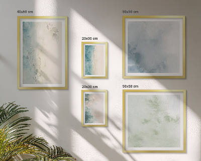 Decorațiune de perete set tablouri Minimalism pe pânză cu acuarele vărsate