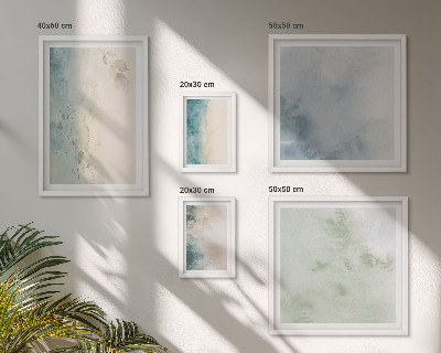 Decorațiune de perete set tablouri Minimalism pe pânză cu acuarele vărsate