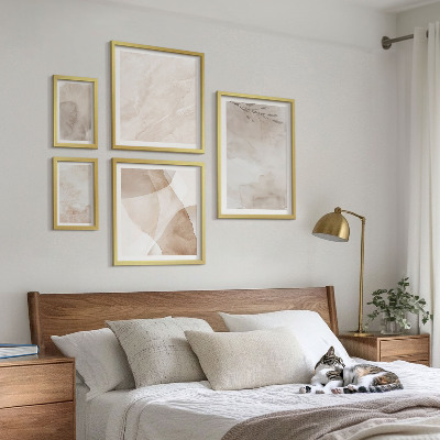 Decorațiune de perete set tablouri Acuarelă vopsele texturi boho
