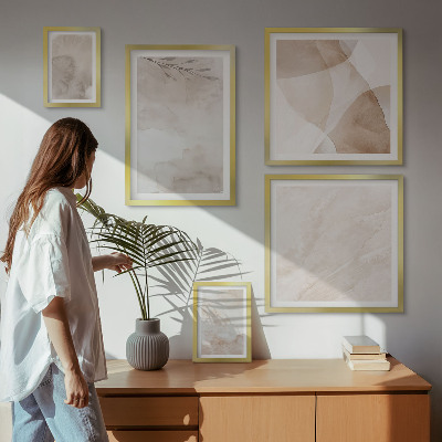 Decorațiune de perete set tablouri Acuarelă vopsele texturi boho
