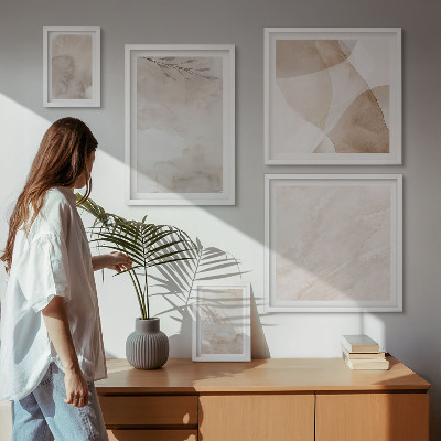 Decorațiune de perete set tablouri Acuarelă vopsele texturi boho