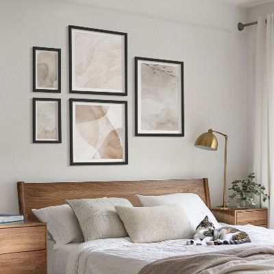 Decorațiune de perete set tablouri Acuarelă vopsele texturi boho