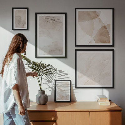 Decorațiune de perete set tablouri Acuarelă vopsele texturi boho