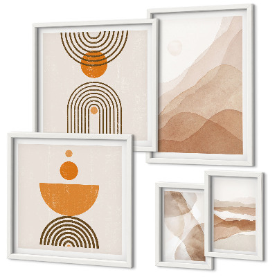 Decorațiune de perete set tablouri Structuri de diferite nuanțe de minimalism