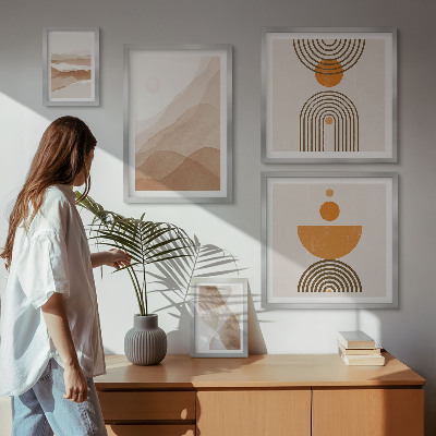 Decorațiune de perete set tablouri Structuri de diferite nuanțe de minimalism