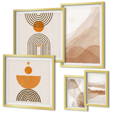 Decorațiune de perete set tablouri Structuri de diferite nuanțe de minimalism