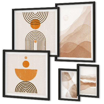 Decorațiune de perete set tablouri Structuri de diferite nuanțe de minimalism