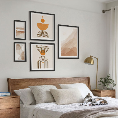 Decorațiune de perete set tablouri Structuri de diferite nuanțe de minimalism