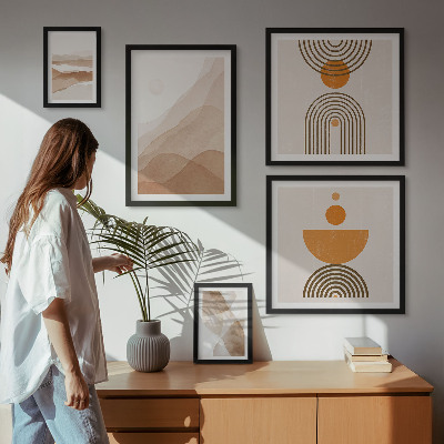 Decorațiune de perete set tablouri Structuri de diferite nuanțe de minimalism
