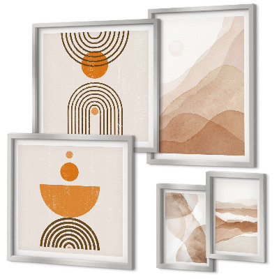 Decorațiune de perete set tablouri Structuri de diferite nuanțe de minimalism