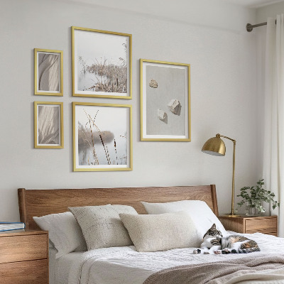 Decorațiune de perete set tablouri Prim-planuri ale structurii în stil boho