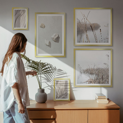 Decorațiune de perete set tablouri Prim-planuri ale structurii în stil boho