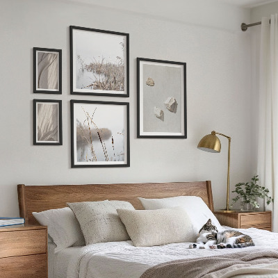 Decorațiune de perete set tablouri Prim-planuri ale structurii în stil boho