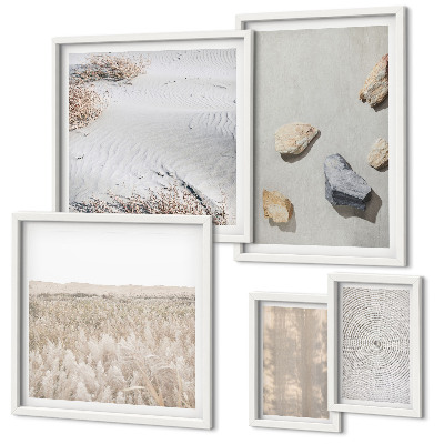 Polyptic înrămat Texturi naturale boho