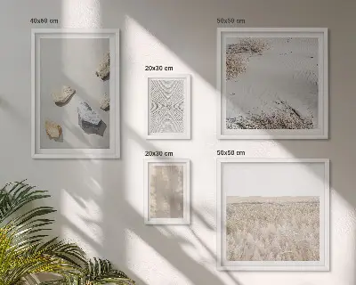 Poliptic înrămat cu texturi naturale în stil boho