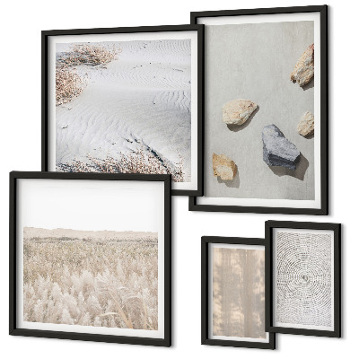 Polyptic înrămat Texturi naturale boho