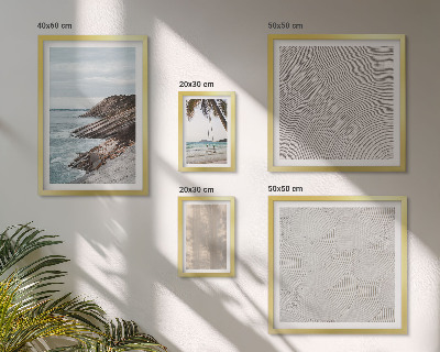 Decorațiune de perete set tablouri Vederi la malul mării pe nisip de vară