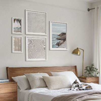 Decorațiune de perete set tablouri Vederi la malul mării pe nisip de vară