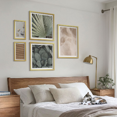 Decorațiune de perete set tablouri Texturi de țesături din lemn și pietre