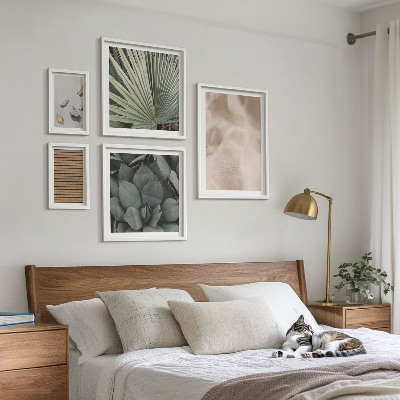 Decorațiune de perete set tablouri Texturi de țesături din lemn și pietre
