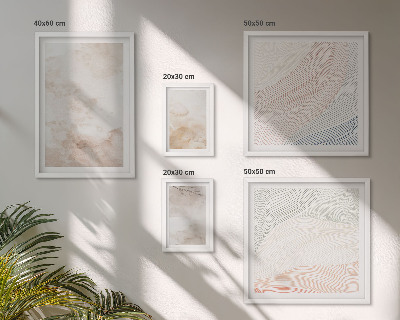 Decorațiune de perete set tablouri Frunze și pete în acuarelă