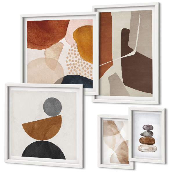 Polyptic înrămat Decorațiuni de pictură abstractă