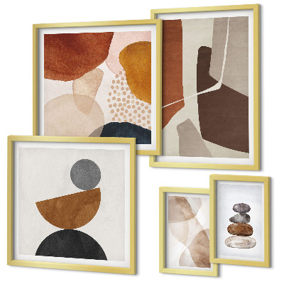 Polyptic înrămat Decorațiuni de pictură abstractă