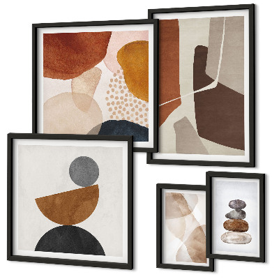 Polyptic înrămat Decorațiuni de pictură abstractă