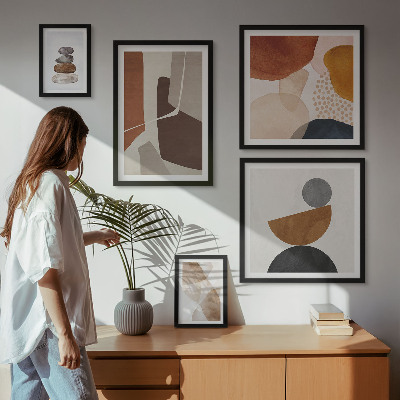 Polyptic înrămat Decorațiuni de pictură abstractă