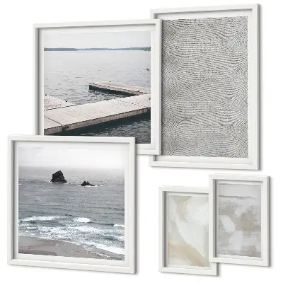 Set tablouri decorative de perete cu design abstract și texturi moderne