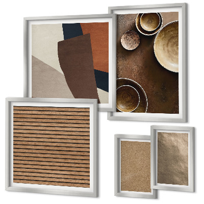 Decorațiune de perete set tablouri Structuri minimaliste din piatră