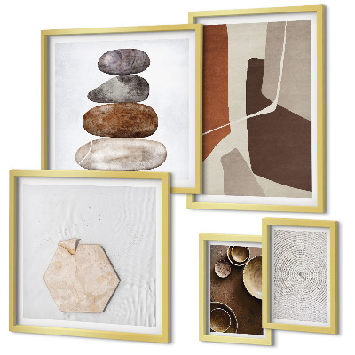 Decorațiune de perete set tablouri Texturi artă modernă